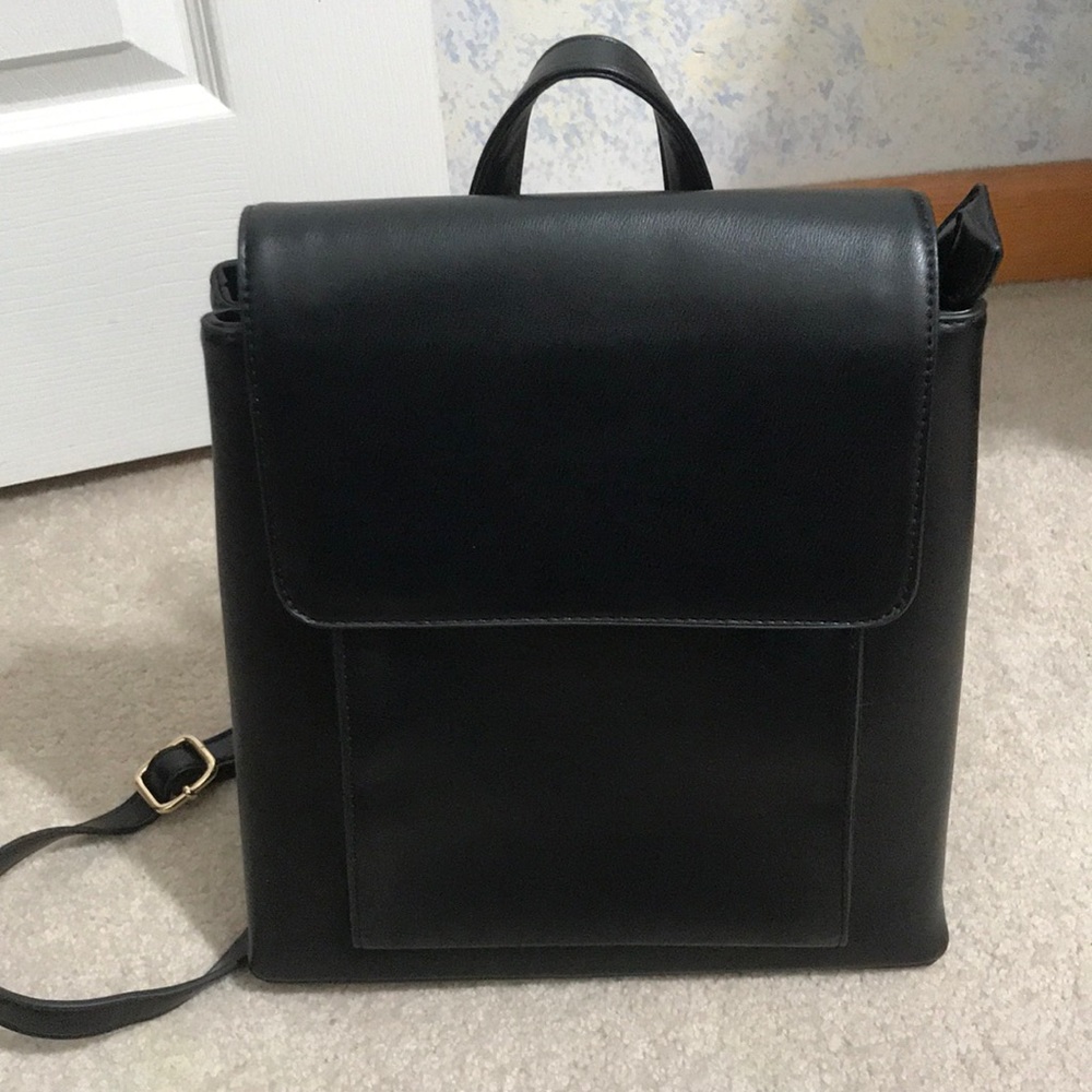 Black backpack purse
